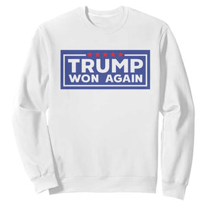 Trump Won Again 2024 Sweatshirt TS09 White Print Your Wear