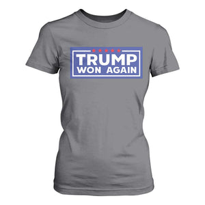 Trump Won Again 2024 T Shirt For Women TS09 Charcoal Print Your Wear