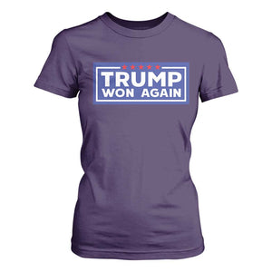 Trump Won Again 2024 T Shirt For Women TS09 Purple Print Your Wear