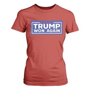 Trump Won Again 2024 T Shirt For Women TS09 Red Print Your Wear