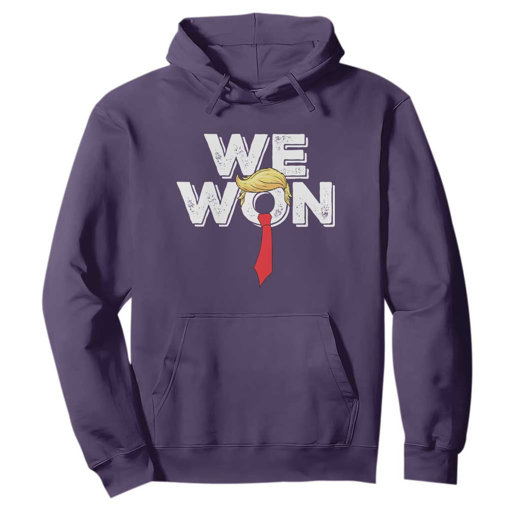 Funny Trump Won 2024 Hoodie 47th President American Patriotic TS09 Purple Print Your Wear