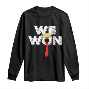 Funny Trump Won 2024 Long Sleeve Shirt 47th President American Patriotic TS09 Black Print Your Wear