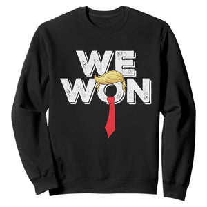 Funny Trump Won 2024 Sweatshirt 47th President American Patriotic TS09 Black Print Your Wear