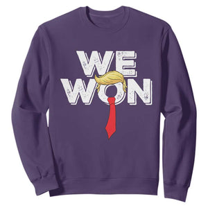 Funny Trump Won 2024 Sweatshirt 47th President American Patriotic TS09 Purple Print Your Wear