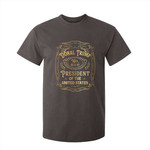 Trump 2024 T Shirt For Kid Old No.45 47 US President Whiskey TS09 Dark Chocolate Print Your Wear