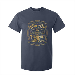 Trump 2024 T Shirt For Kid Old No.45 47 US President Whiskey TS09 Navy Print Your Wear