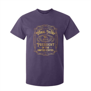 Trump 2024 T Shirt For Kid Old No.45 47 US President Whiskey TS09 Purple Print Your Wear