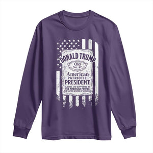 Trump 2024 Long Sleeve Shirt Old No.47 American Patriotic President TS09 Purple Print Your Wear