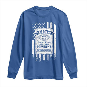 Trump 2024 Long Sleeve Shirt Old No.47 American Patriotic President TS09 Royal Blue Print Your Wear