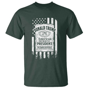 Trump 2024 T Shirt Old No.47 American Patriotic President TS09 Dark Forest Green Print Your Wear