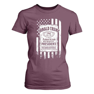 Trump 2024 T Shirt For Women Old No.47 American Patriotic President TS09 Maroon Print Your Wear