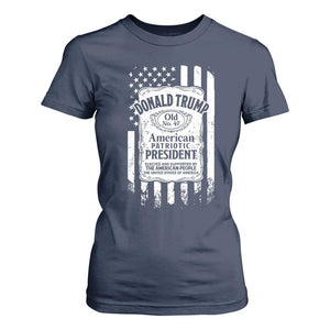 Trump 2024 T Shirt For Women Old No.47 American Patriotic President TS09 Navy Print Your Wear