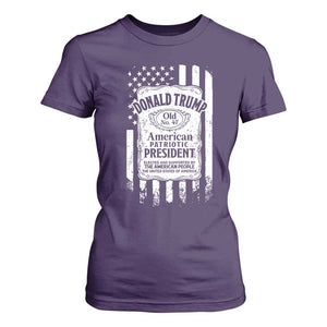 Trump 2024 T Shirt For Women Old No.47 American Patriotic President TS09 Purple Print Your Wear