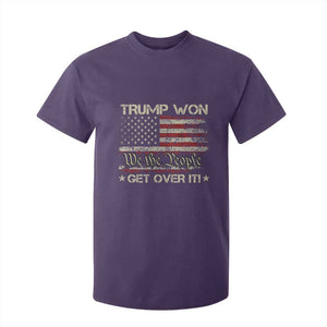 Trump Won 2024 T Shirt For Kid Get Over It American Flag We The People Patriotic TS09 Purple Print Your Wear