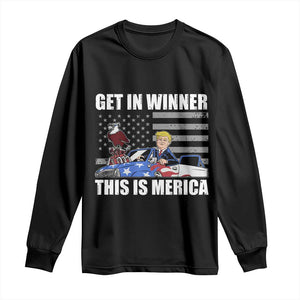 Funny Trump Won 2024 Long Sleeve Shirt Get In Winner This Is Merica TS09 Black Print Your Wear