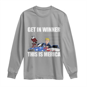 Funny Trump Won 2024 Long Sleeve Shirt Get In Winner This Is Merica TS09 Sport Gray Print Your Wear