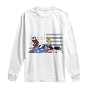 Funny Trump Won 2024 Long Sleeve Shirt Get In Winner This Is Merica TS09 White Print Your Wear