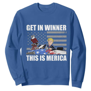 Funny Trump Won 2024 Sweatshirt Get In Winner This Is Merica TS09 Royal Blue Print Your Wear