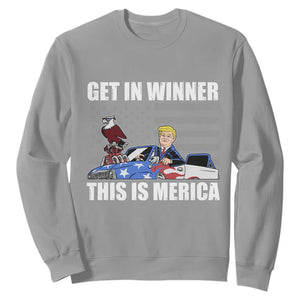 Funny Trump Won 2024 Sweatshirt Get In Winner This Is Merica TS09 Sport Gray Print Your Wear