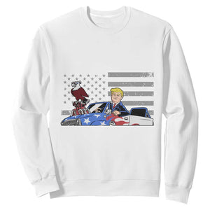 Funny Trump Won 2024 Sweatshirt Get In Winner This Is Merica TS09 White Print Your Wear