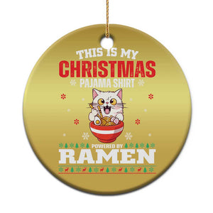 Christmas Kawaii Cat Ramen Christmas Ornament Powered By Ramen Japanese Noodle Anime Manga TS09 Print Your Wear