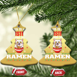 Christmas Kawaii Cat Ramen Christmas Ornament Powered By Ramen Japanese Noodle Anime Manga TS09 Christmas Tree Gold Print Your Wear