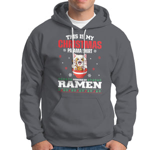 Kawaii Cat Powered By Ramen Christmas Japanese Noodle Hoodie TS09 Charcoal Printyourwear