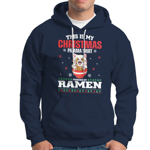 Kawaii Cat Powered By Ramen Christmas Japanese Noodle Hoodie TS09 Navy Printyourwear