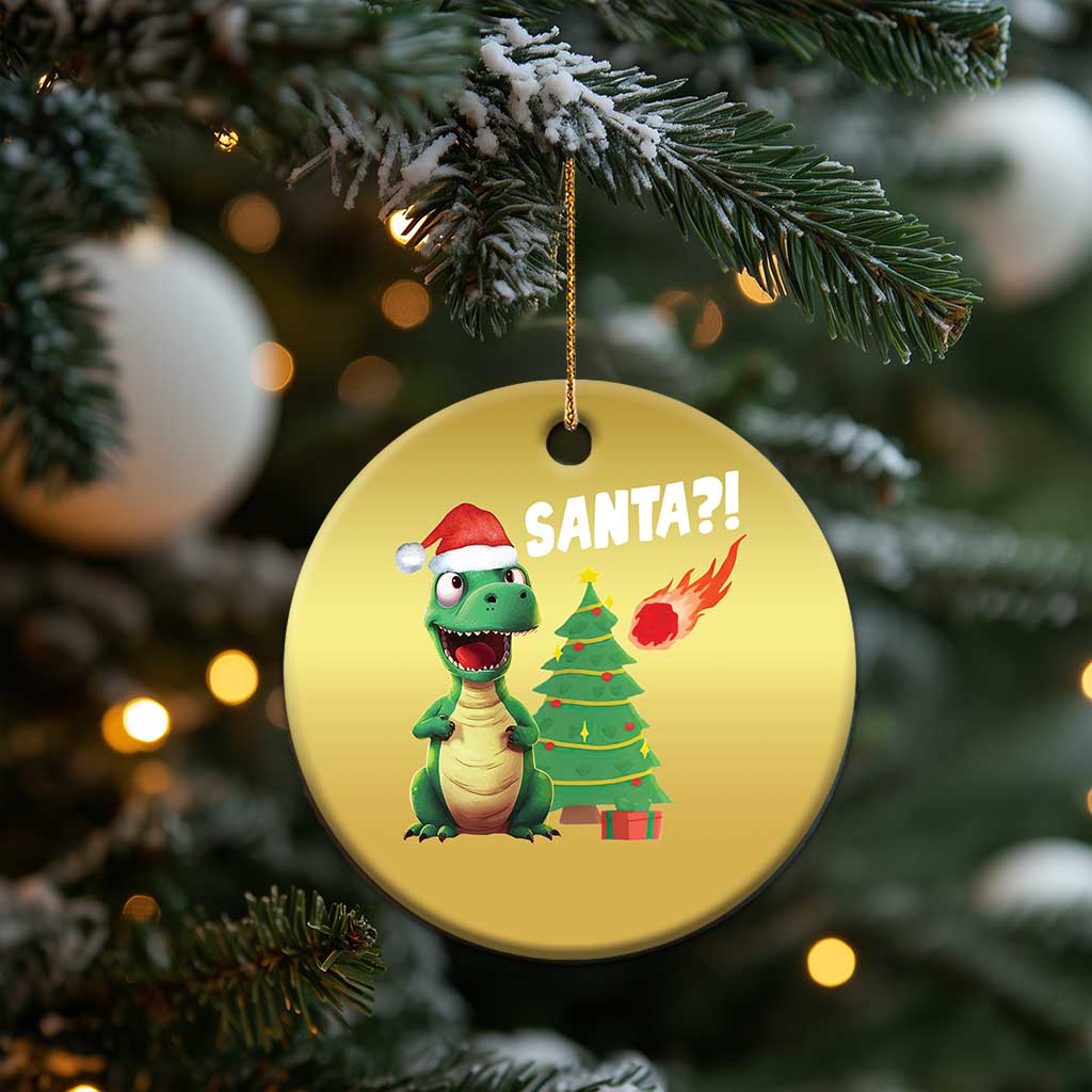 Funny Xmas Dinosaurs Extinction Christmas Ornament Is That Santa Cute Dino TS09 Print Your Wear