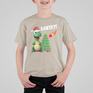 Funny Dinosaurs Extinction Santa Ugly Christmas T Shirt For Kid TS09 Sand Printyourwear