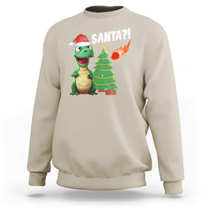 Funny Dinosaurs Extinction Santa Ugly Christmas Sweatshirt TS09 Sand Printyourwear