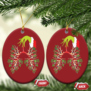 Respiratory Therapy Lung Christmas Therapist Christmas Ornament TS09 Oval Red Print Your Wear