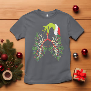 Respiratory Therapy Lung Christmas Light Therapist T Shirt TS09 Charcoal Printyourwear