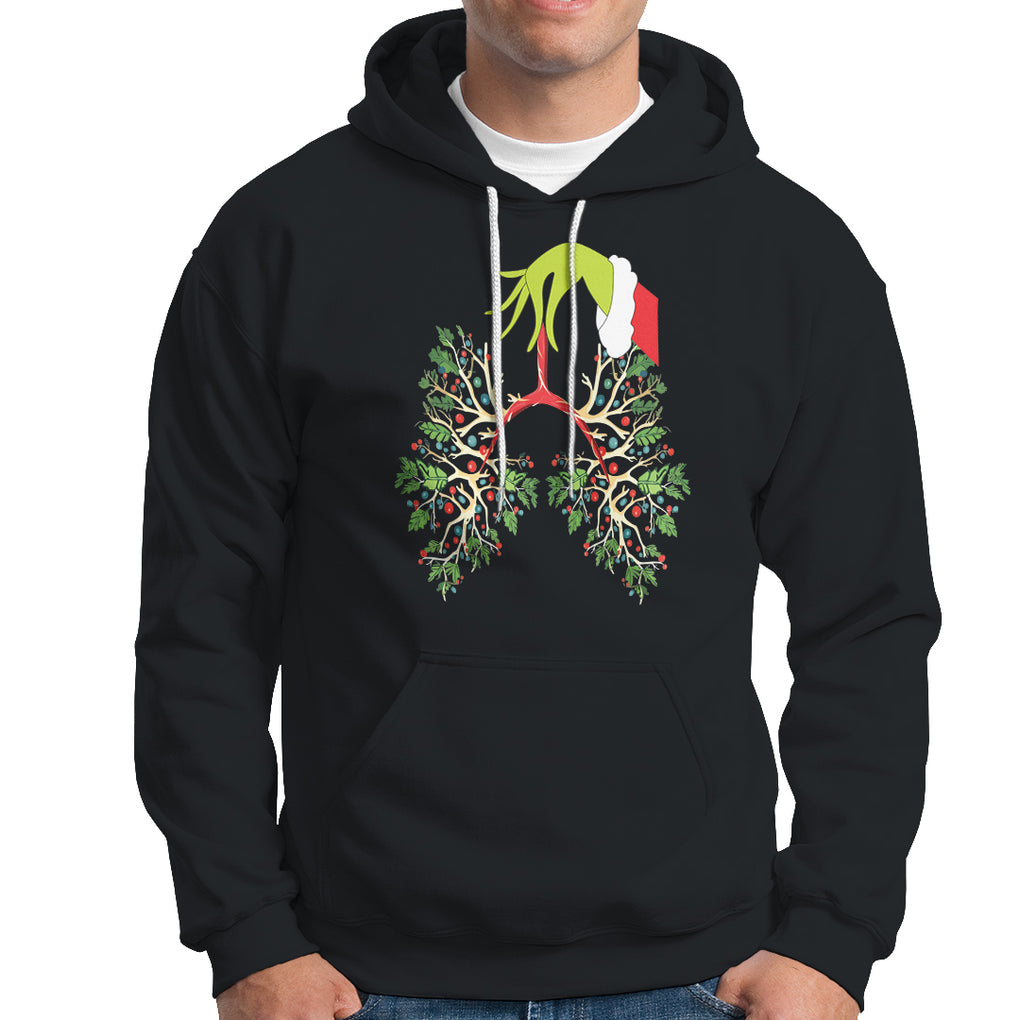 Respiratory Therapy Lung Christmas Light Therapist Hoodie TS09 Black Printyourwear