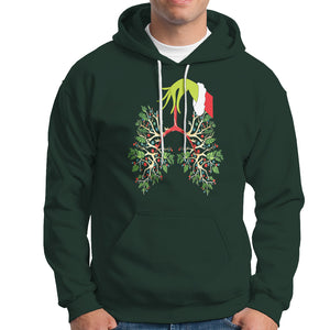 Respiratory Therapy Lung Christmas Light Therapist Hoodie TS09 Dark Forest Green Printyourwear