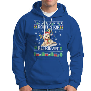 Don't Stop Retrievin Golden Retriever Ugly Christmas Hoodie TS09 Royal Blue Printyourwear