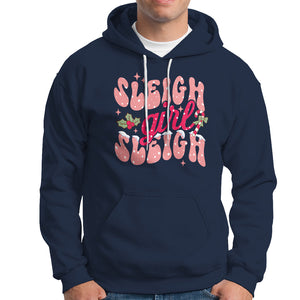 Sleigh Girl Sleigh Christmas Festive Winter Holiday Party Hoodie TS09 Navy Printyourwear