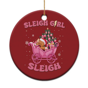 Groovy Gingerbread Sleigh Girl Sleigh Pink Xmas Christmas Ornament TS09 Print Your Wear