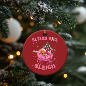 Groovy Gingerbread Sleigh Girl Sleigh Pink Xmas Christmas Ornament TS09 Print Your Wear