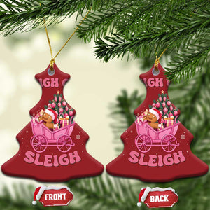 Groovy Gingerbread Sleigh Girl Sleigh Pink Xmas Christmas Ornament TS09 Christmas Tree Red Print Your Wear