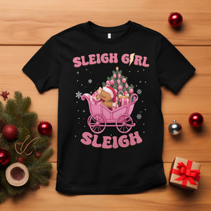 Sleigh Girl Sleigh Christmas Groovy Gingerbread Man Xmas Holidays T Shirt TS09 Black Printyourwear