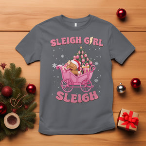 Sleigh Girl Sleigh Christmas Groovy Gingerbread Man Xmas Holidays T Shirt TS09 Charcoal Printyourwear