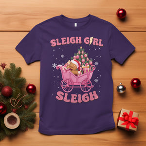 Sleigh Girl Sleigh Christmas Groovy Gingerbread Man Xmas Holidays T Shirt TS09 Purple Printyourwear