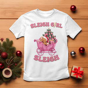 Sleigh Girl Sleigh Christmas Groovy Gingerbread Man Xmas Holidays T Shirt TS09 White Printyourwear