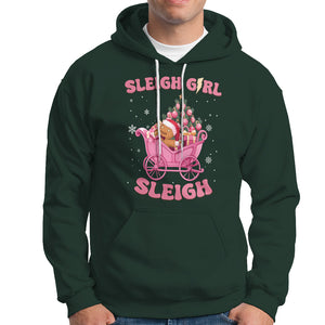 Sleigh Girl Sleigh Christmas Groovy Gingerbread Man Xmas Holidays Hoodie TS09 Dark Forest Green Printyourwear