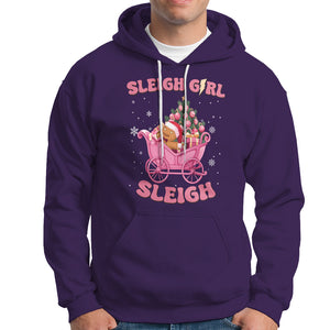 Sleigh Girl Sleigh Christmas Groovy Gingerbread Man Xmas Holidays Hoodie TS09 Purple Printyourwear