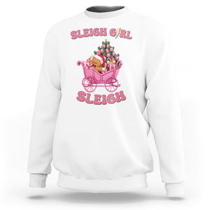 Sleigh Girl Sleigh Christmas Groovy Gingerbread Man Xmas Holidays Sweatshirt TS09 White Printyourwear