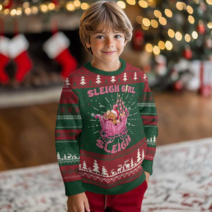 Groovy Gingerbread Sleigh Girl Sleigh Pink Xmas Ugly Christmas Sweater TS09 Christmas Print Your Wear