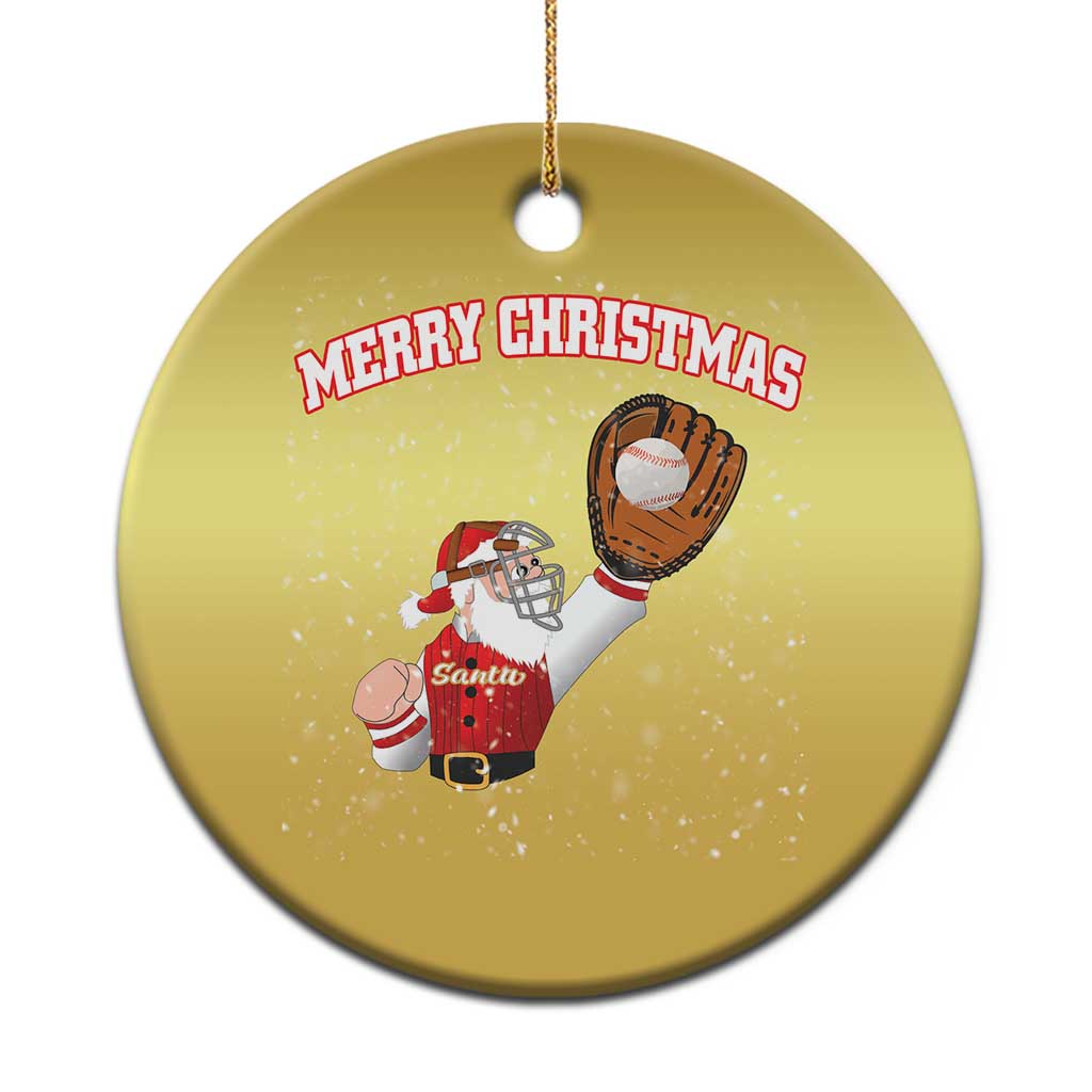 Xmas Baseball Christmas Ornament Funny Santa Playing Baseball Merry Christmas TS09 Print Your Wear