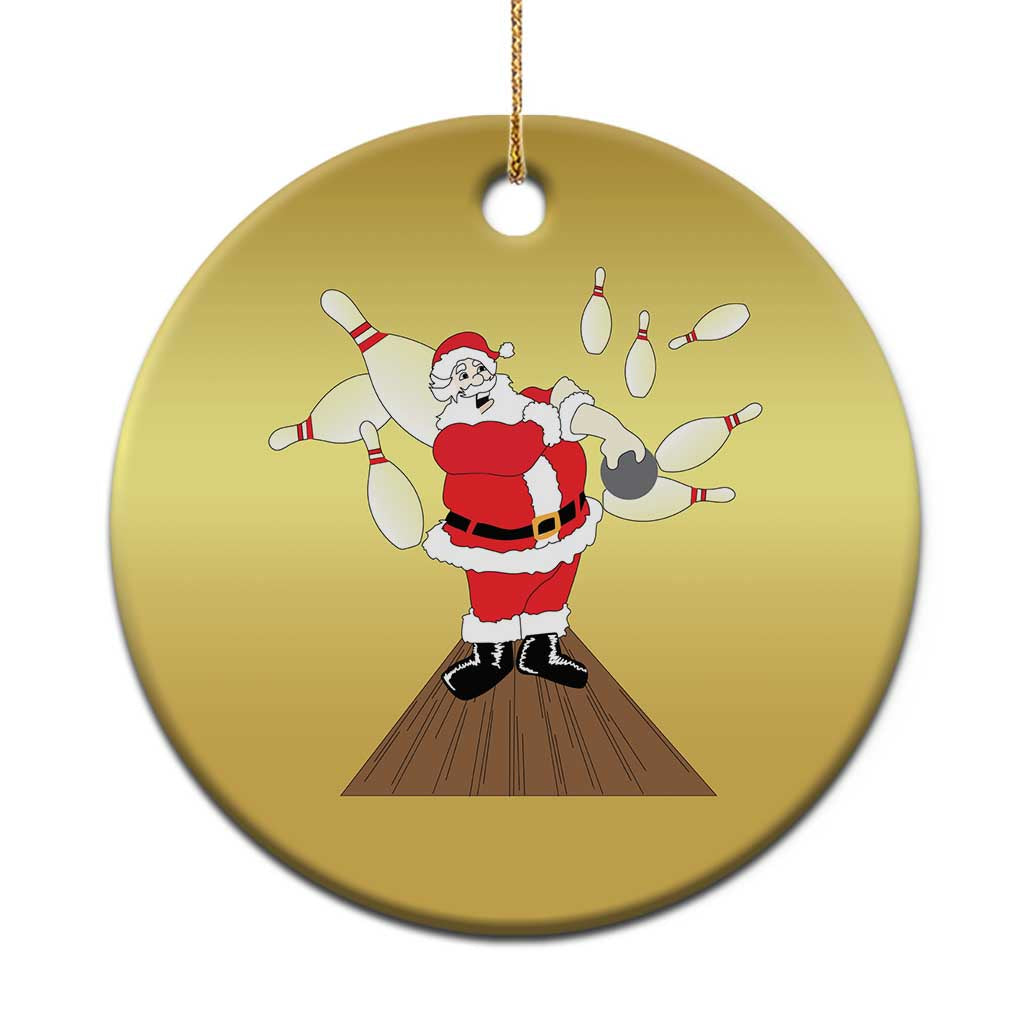 Xmas Bowling Christmas Ornament Funny Santa Playing Bowling Merry Christmas TS09 Print Your Wear